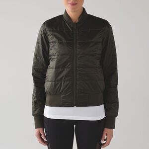lululemon Non-Stop Reversible Bomber Jacket in Dark Olive